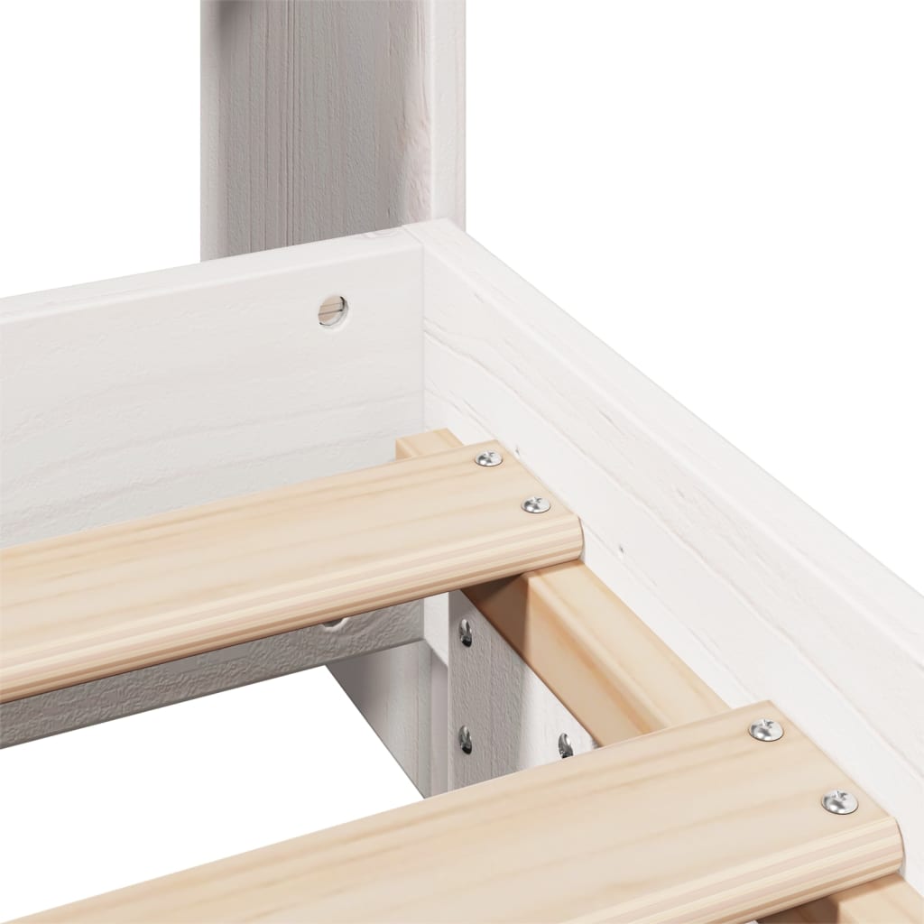 Bed Frame without Mattress White 75x190 cm Small Single Solid Wood Pine