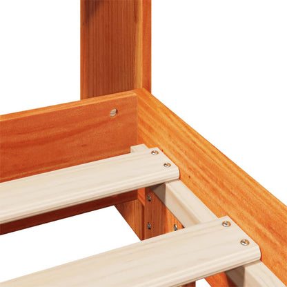 Bed Frame without Mattress Wax Brown 180x200 cm Super King Solid Wood Pine