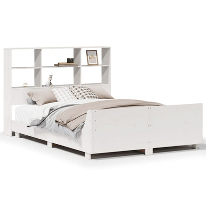 Bed Frame without Mattress White 140x200 cm Solid Wood Pine