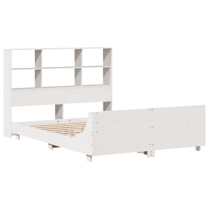 Bed Frame without Mattress White 140x200 cm Solid Wood Pine
