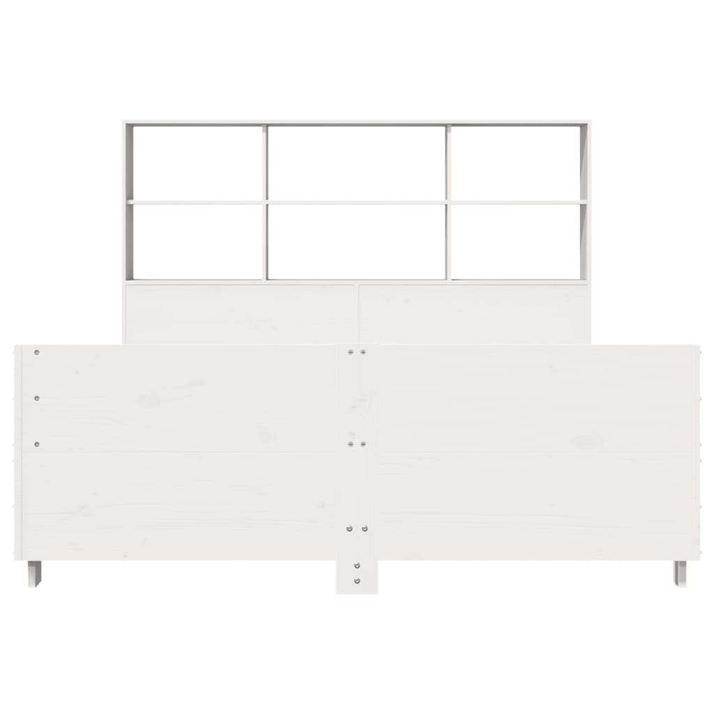 Bed Frame without Mattress White 140x200 cm Solid Wood Pine