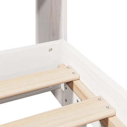 Bed Frame without Mattress White 140x200 cm Solid Wood Pine