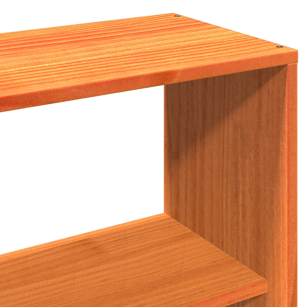 Bed Frame without Mattress Wax Brown 140x190 cm Solid Wood Pine