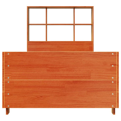 Bed Frame without Mattress Wax Brown 75x190 cm Small Single Solid Wood Pine