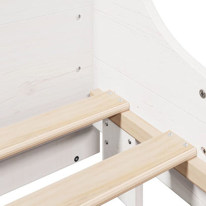 Bed Frame without Mattress White 160x200 cm Solid Wood Pine