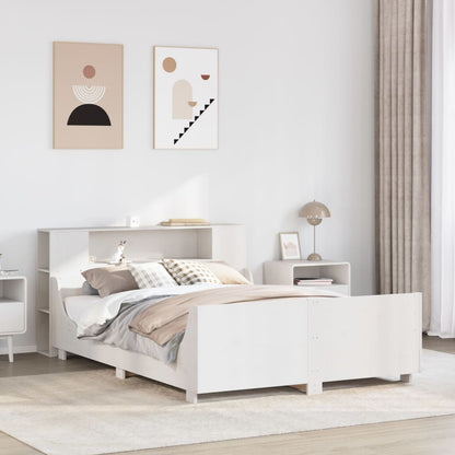 Bed Frame without Mattress White 160x200 cm Solid Wood Pine
