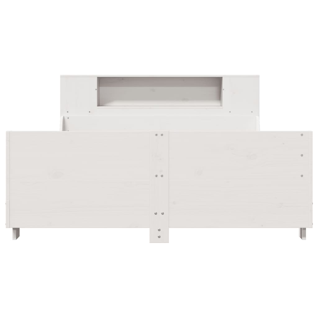 Bed Frame without Mattress White 140x200 cm Solid Wood Pine