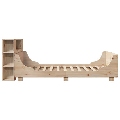 Bed Frame without Mattress 140x190 cm Solid Wood Pine