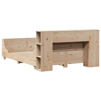 Bed Frame without Mattress 140x190 cm Solid Wood Pine