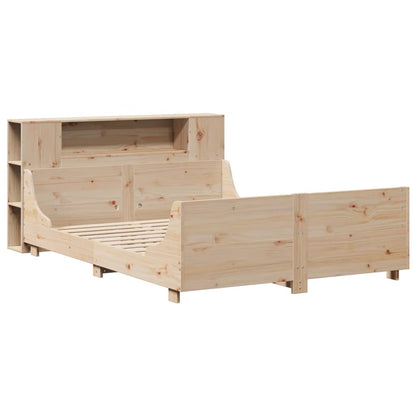 Bed Frame without Mattress 135x190 cm Double Solid Wood Pine