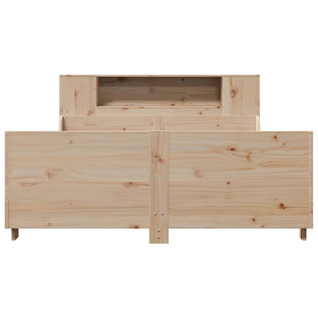 Bed Frame without Mattress 135x190 cm Double Solid Wood Pine