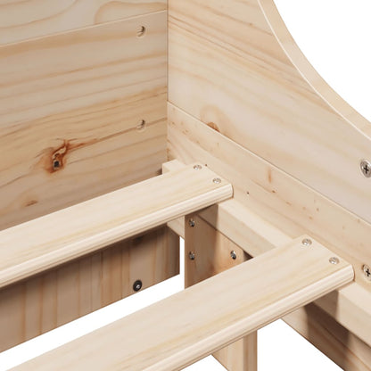 Bed Frame without Mattress 135x190 cm Double Solid Wood Pine