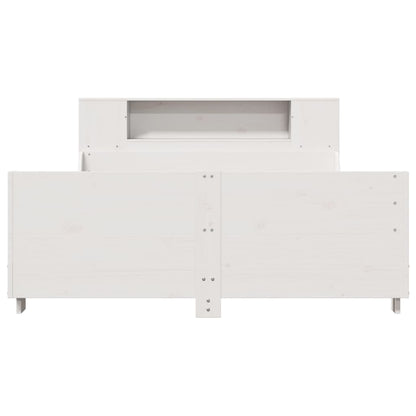 Bed Frame without Mattress White 135x190 cm Double Solid Wood Pine