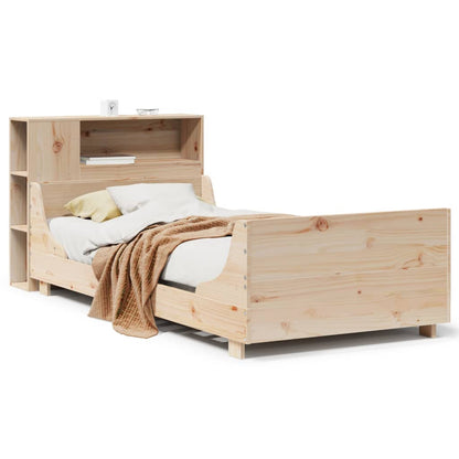 Bed Frame without Mattress 75x190 cm Small Single Solid Wood Pine