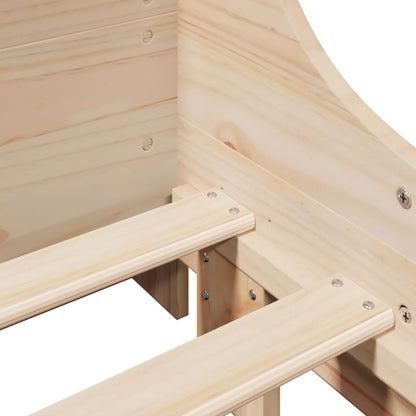 Bed Frame without Mattress 75x190 cm Small Single Solid Wood Pine