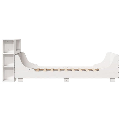 Bed Frame without Mattress White 75x190 cm Small Single Solid Wood Pine