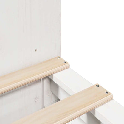 Bookcase Bed without Mattress White 160x200 cm Solid Wood