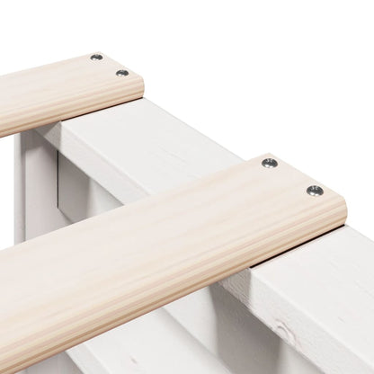 Bookcase Bed without Mattress White 160x200 cm Solid Wood Pine