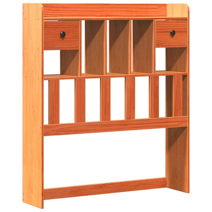 Bookcase Bed without Mattress Wax Brown 75x190 cm Small Single Solid Wood Pine