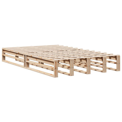Bookcase Bed without Mattress 135x190 cm Double Solid Wood Pine