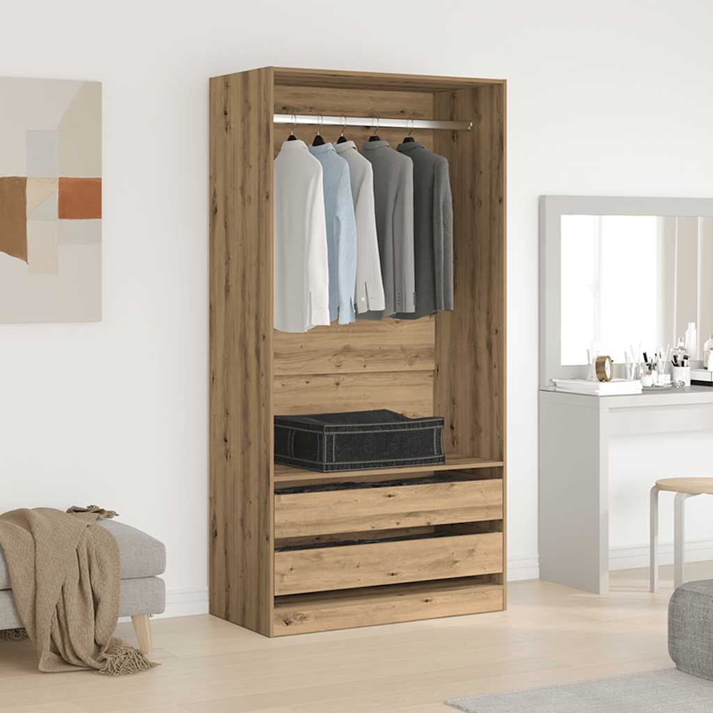 Wardrobe Artisan Oak 100x50x200 cm Engineered Wood
