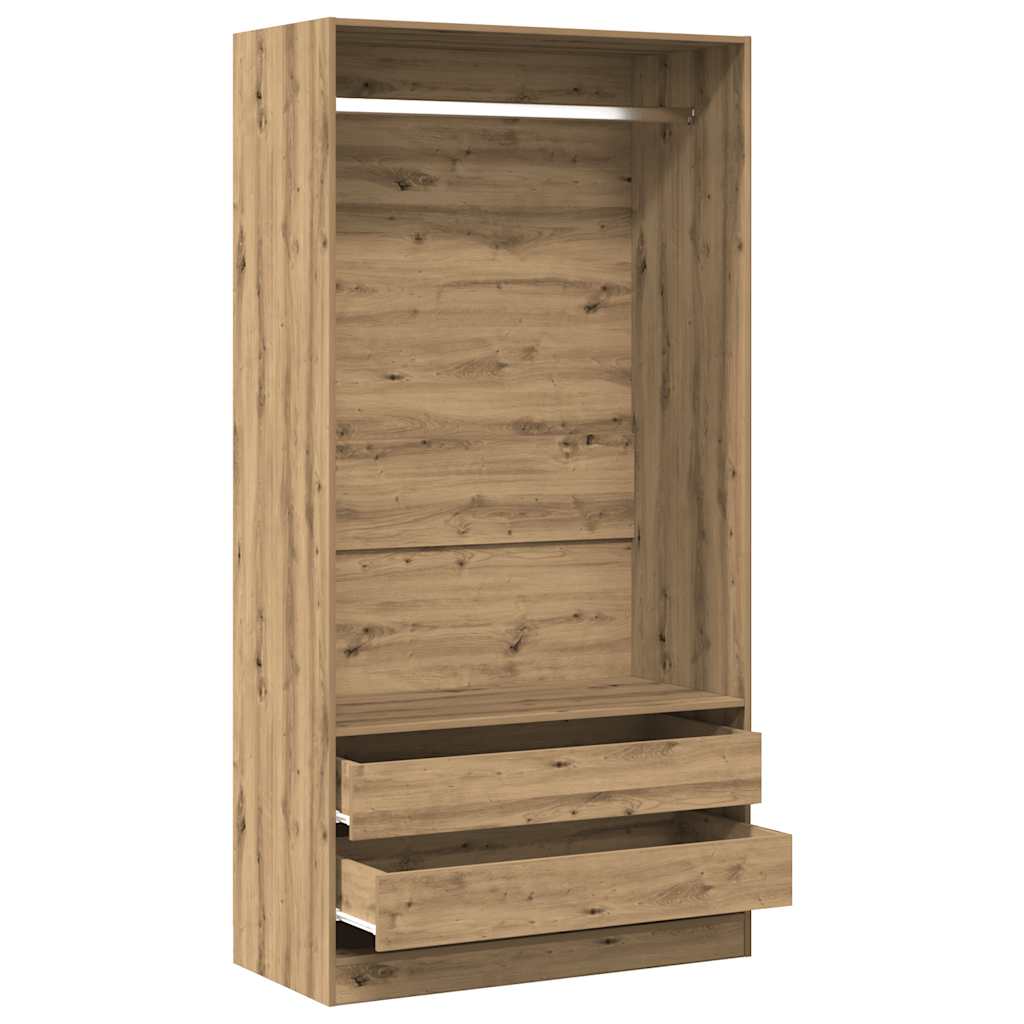 Wardrobe Artisan Oak 100x50x200 cm Engineered Wood