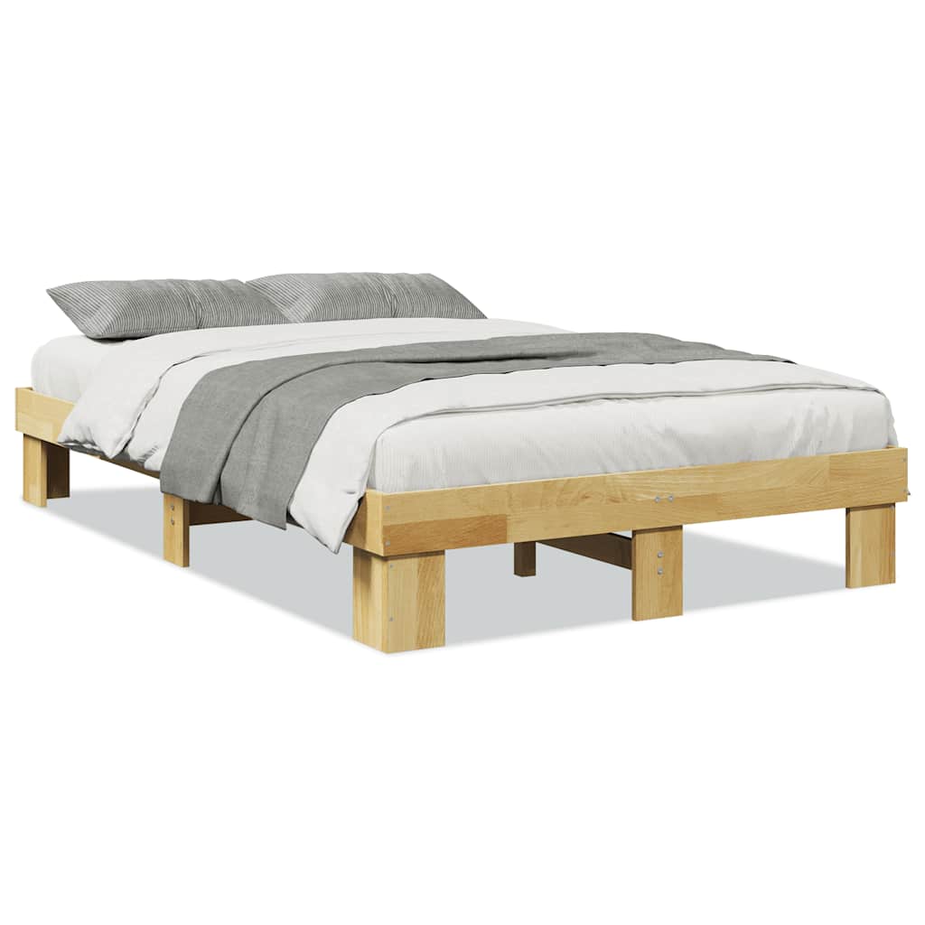 Bed Frame without Mattress 120x200 cm Solid Wood Oak