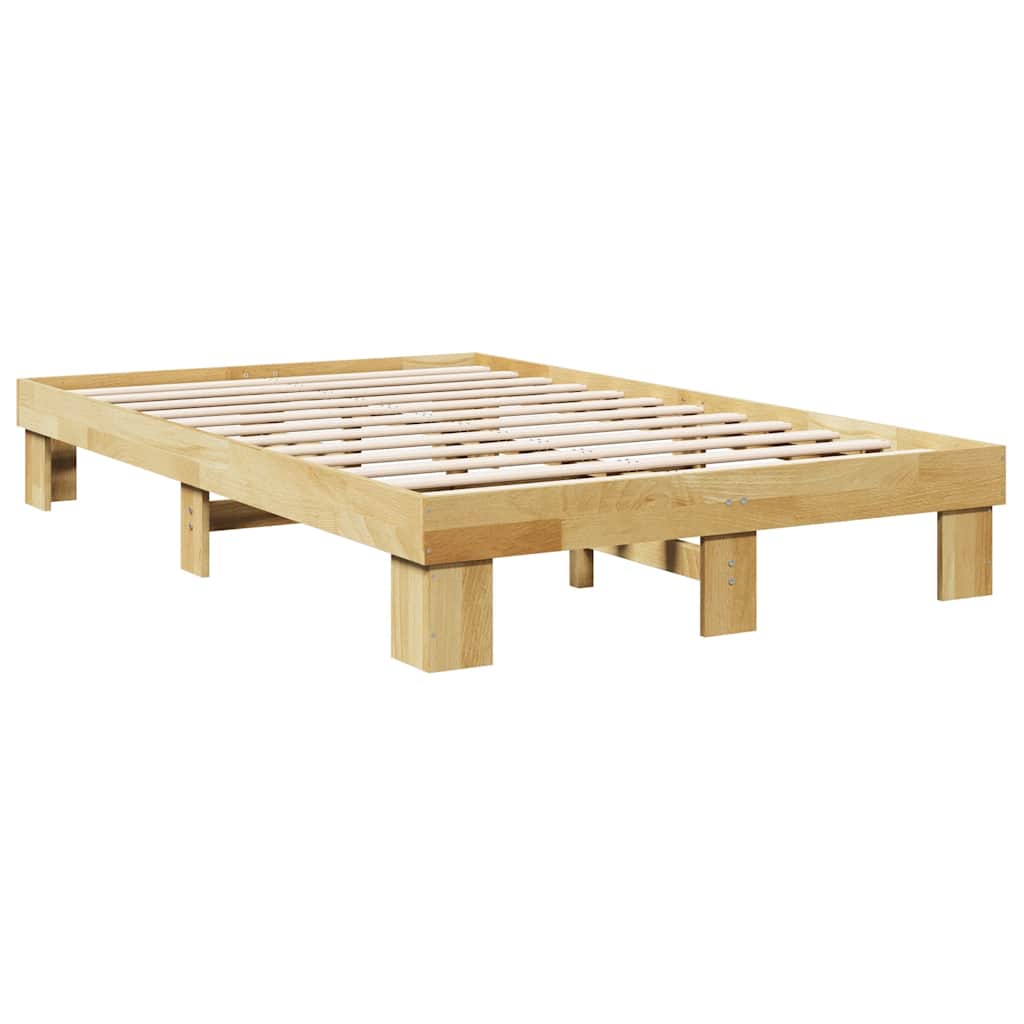 Bed Frame without Mattress 120x200 cm Solid Wood Oak