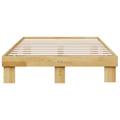 Bed Frame without Mattress 120x200 cm Solid Wood Oak