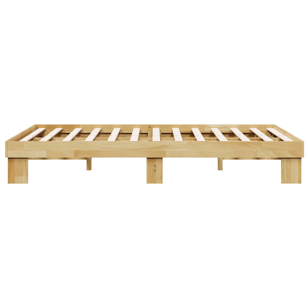 Bed Frame without Mattress 120x200 cm Solid Wood Oak