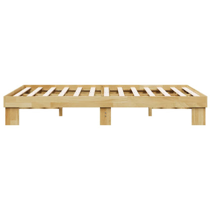 Bed Frame without Mattress 120x200 cm Solid Wood Oak