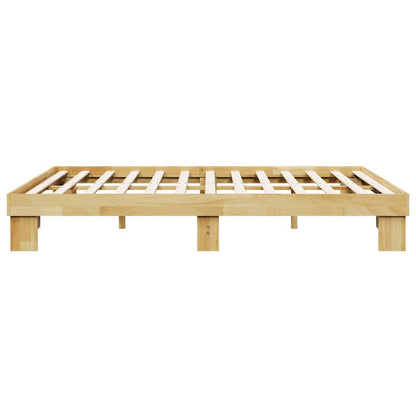 Bed Frame without Mattress 140x200 cm Solid Wood Oak