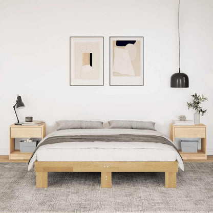 Bed Frame without Mattress 160x200 cm Solid Wood Oak