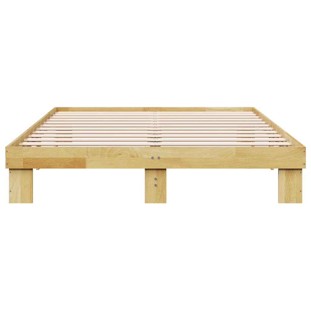 Bed Frame without Mattress 160x200 cm Solid Wood Oak