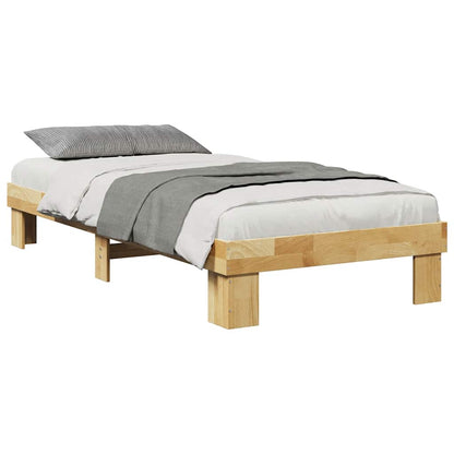 Bed Frame without Mattress 75x190 cm Small Single Solid Wood Oak