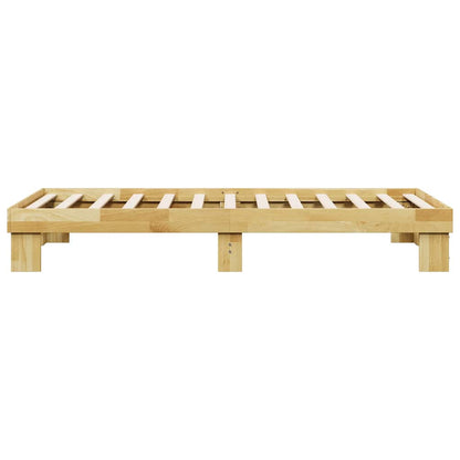 Bed Frame without Mattress 75x190 cm Small Single Solid Wood Oak