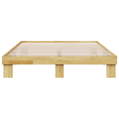 Bed Frame without Mattress 135x190 cm Solid Wood Oak