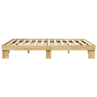 Bed Frame without Mattress 135x190 cm Solid Wood Oak
