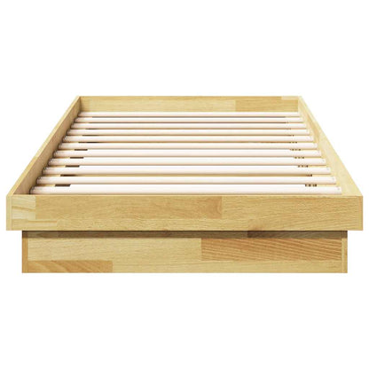 Bed Frame Without Mattress 100x200 cm Solid Oak Wood