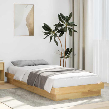 Bed Frame Without Mattress 100x200 cm Solid Oak Wood