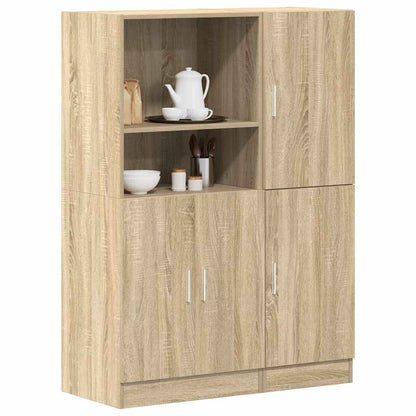 2 Piece Kitchen Cabinet Set Sonoma Oak Engineered Wood