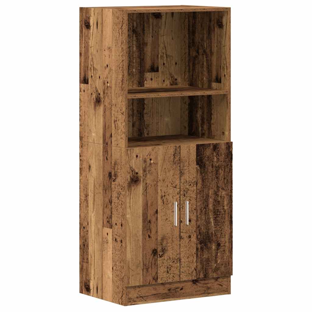 3 Piece Kitchen Cabinet Set Old Wood Engineered Wood