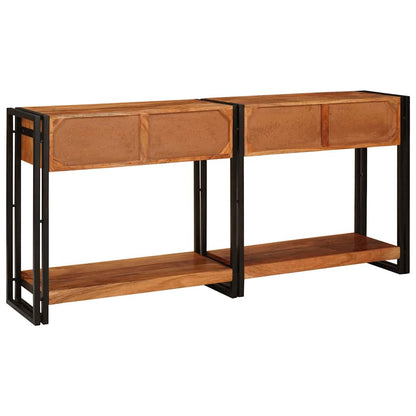 Console Tables 2 pcs Brown 161 x 33 x 75 cm Solid Acacia Wood