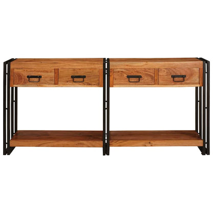 Console Tables 2 pcs Brown 161 x 33 x 75 cm Solid Acacia Wood