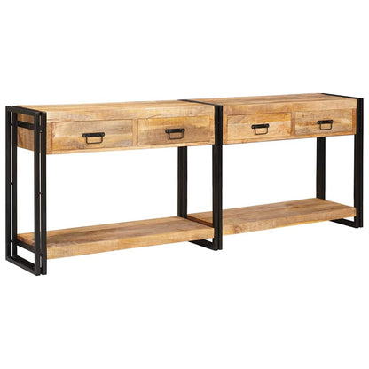 Console Tables 2 pcs Brown 200 x 33 x 75 cm Solid Mango Wood