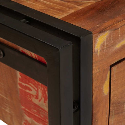 Console Tables with Drawer 2 pcs Multicolour Solid Reclaim Wood