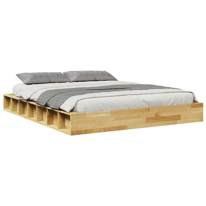Bed Frame | Oak | Solid Oak Wood, Plywood Slats | Double | Bed Frame