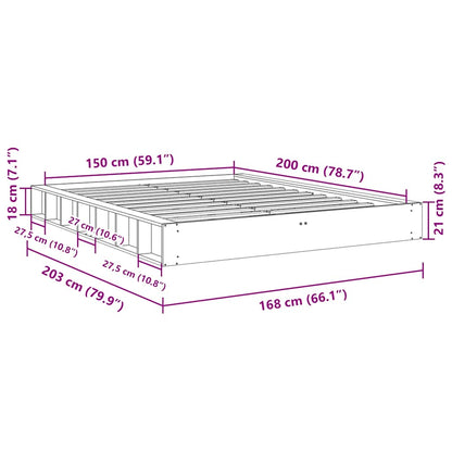 Bed Frame | Oak | Solid oak wood, Plywood | Double | Storage | Bed Frame