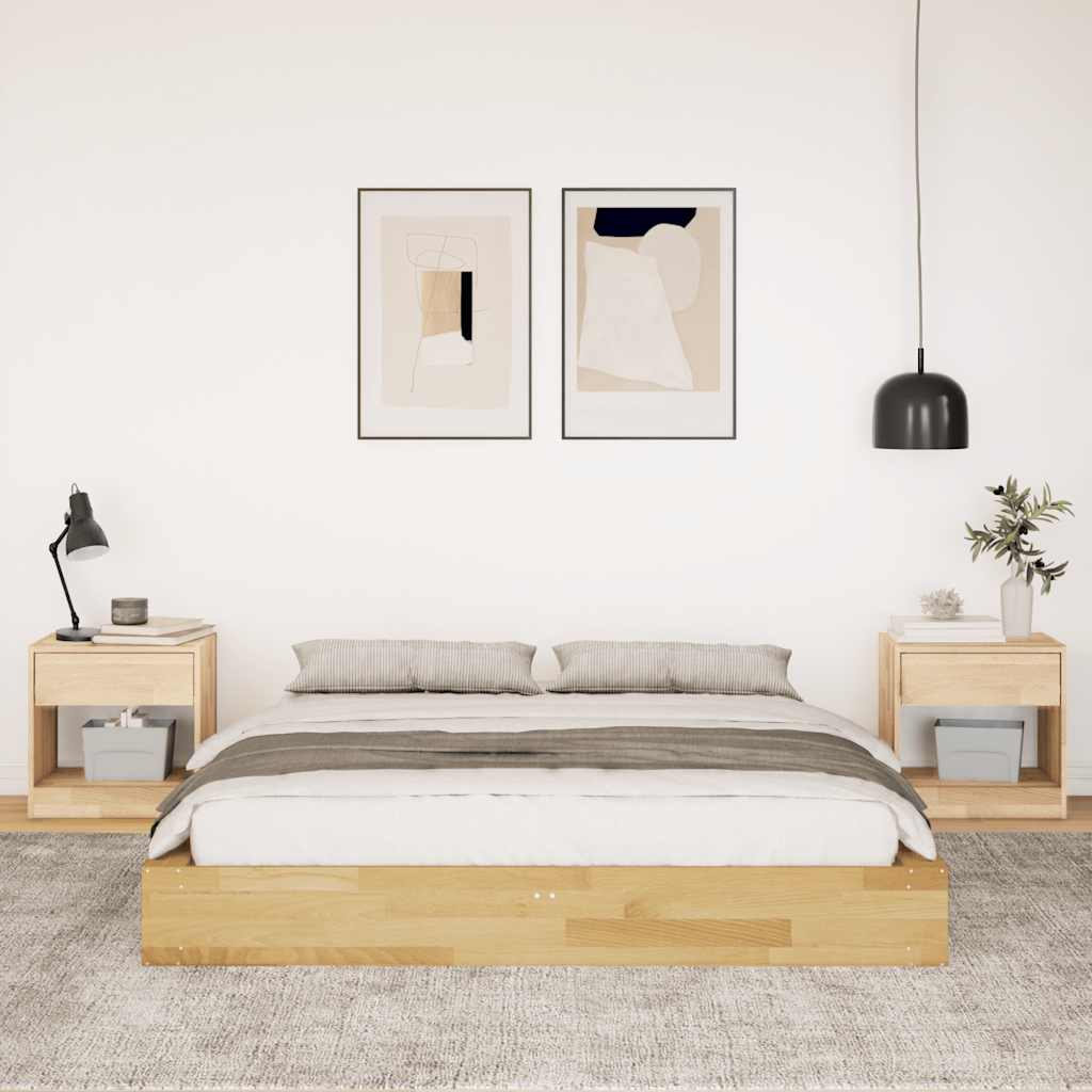 Bed Frame | Oak | Solid oak wood, Plywood | Double | Bed Frame