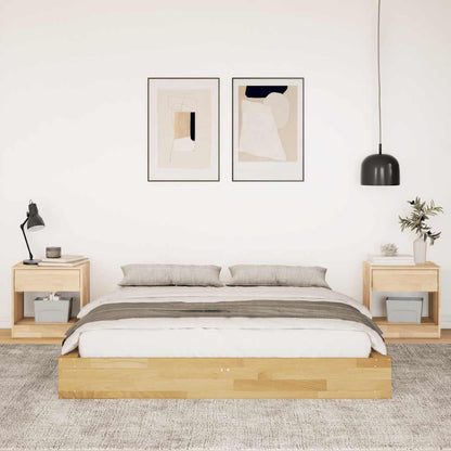 Bed Frame | Oak | Solid oak wood, Plywood | Double | Bed Frame